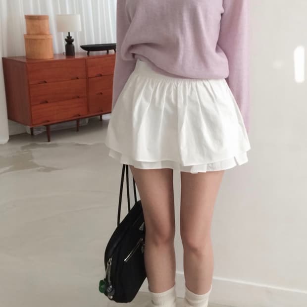 새상품|히프나틱 프티리 코튼 캉캉 치마바지s