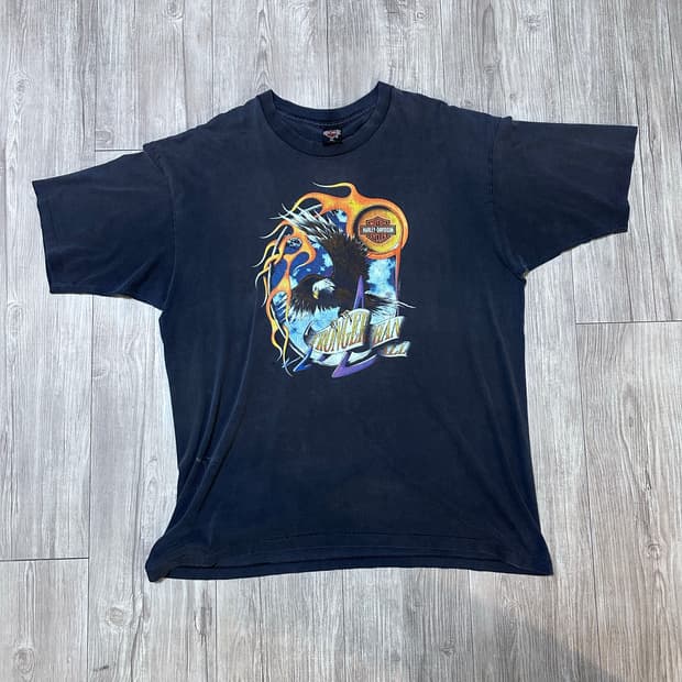 빈티지 할리데이비슨 반팔티 블랙 MADE IN USA