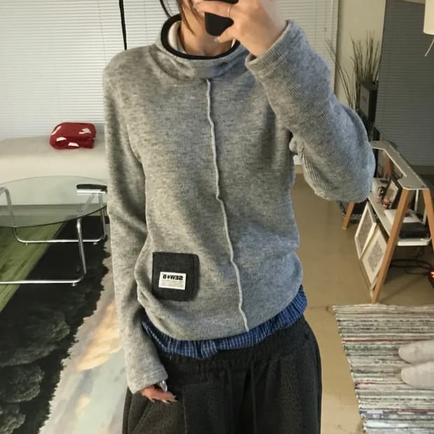 쏘비 바라클라바 후드티 (세미크롭) 라이트