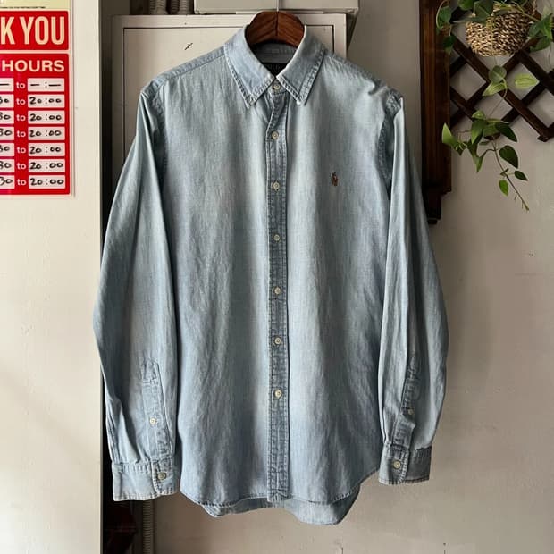 [M]폴로 랄프로렌 포니로고 샴브레이 셔츠