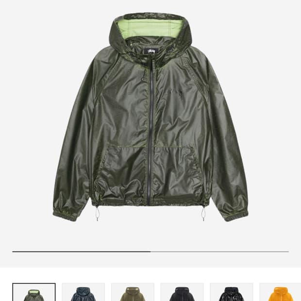 스투시 비치 쉘 크랙 바람막이 XL