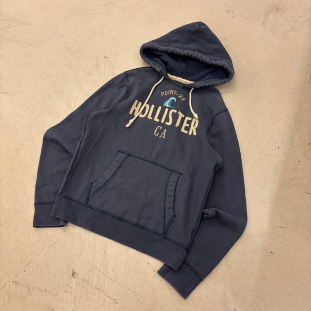 홀리스터 빅로고 네이비 후드티