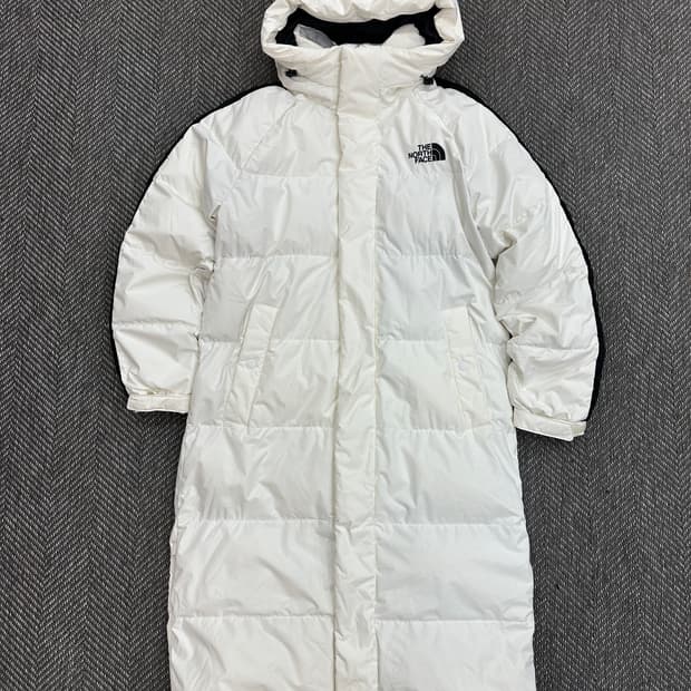 노스페이스 롱패딩 화이트