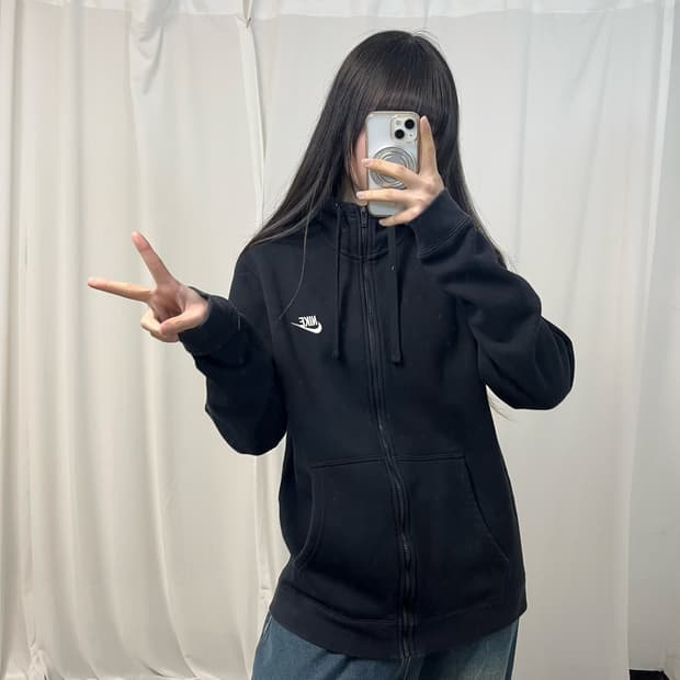 Nike Black Hood Zip-up