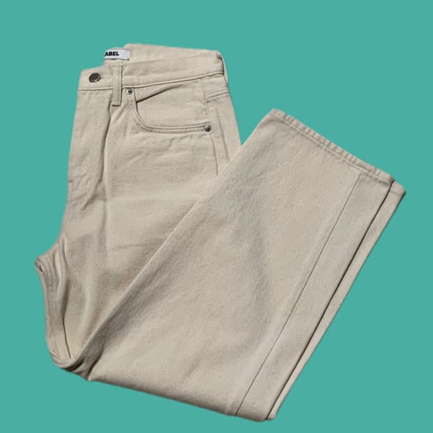 라벨아카이브 스트레이트진 에크루 2size