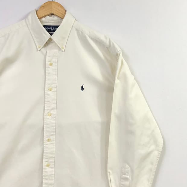 Xxl 폴로 아이보리 솔리드코튼 셔츠