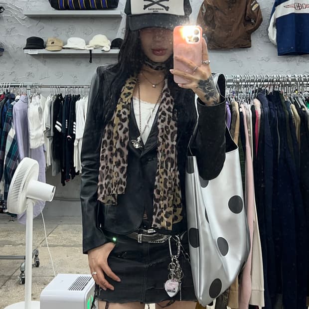 빈티지 쉽스킨 레더자켓 55