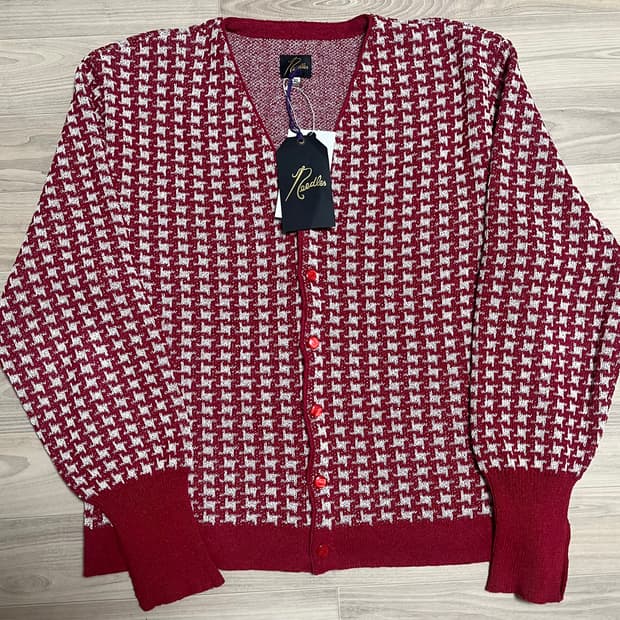 (NEEDLES)니들스 브이넥 가디건 HOUNDSTOOTH