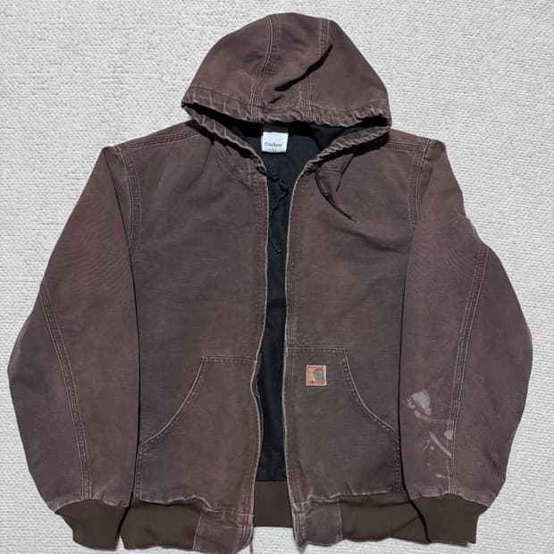 00s 칼하트 J208 브라운 덕 후드 액티브 자켓 M