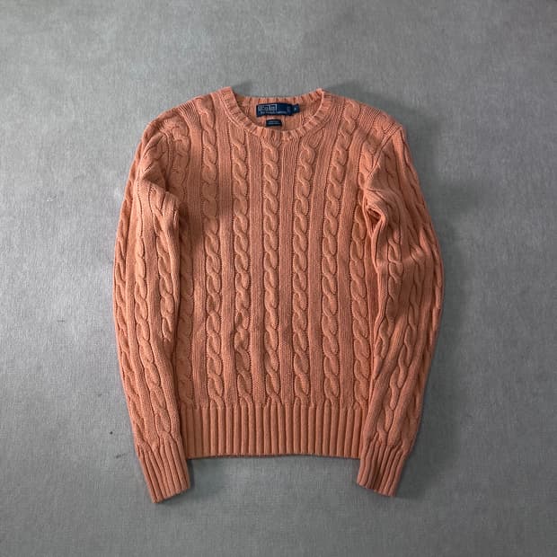 95 폴로랄프로렌 실크 꽈배기 니트