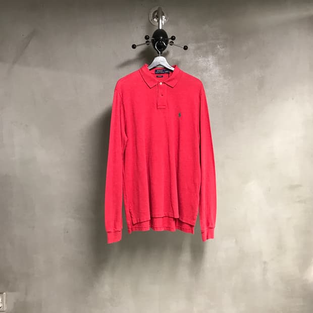 폴로 랄프로렌 PK 긴팔 카라티 레드 L