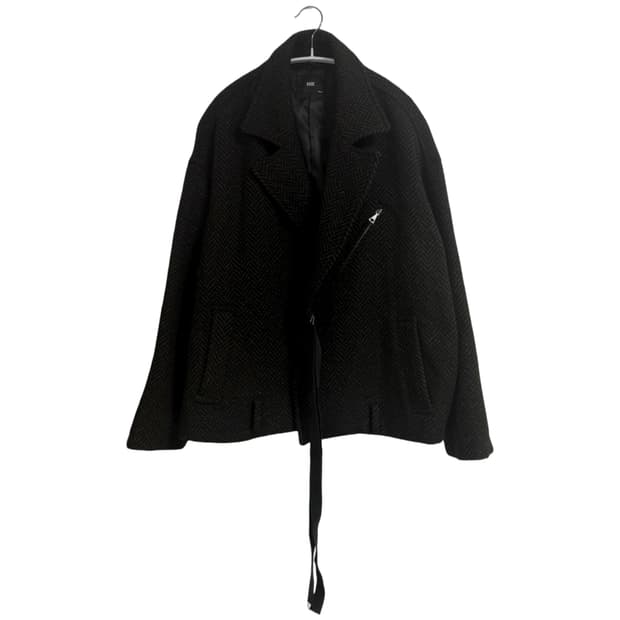 하레 트위드 벨티드 자켓