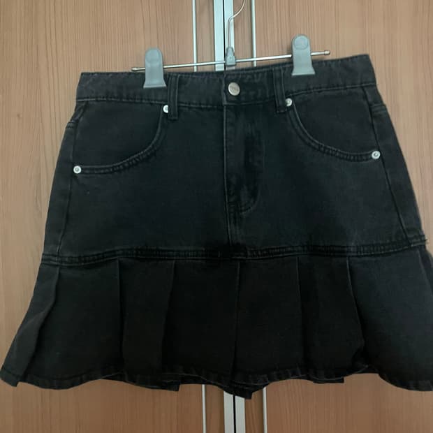 어반드레스 미니 흑청 스커트
