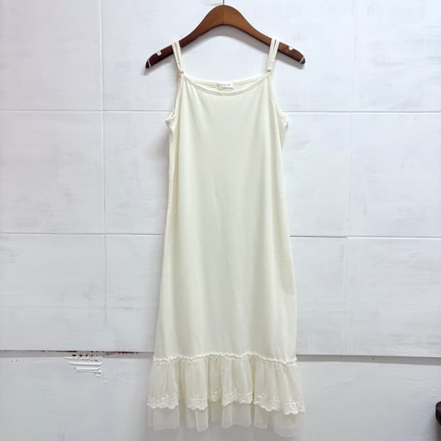 아이보리 레이스 캉캉 모리걸 샤 슬립원피스 