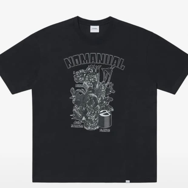 노매뉴얼 s.p t-shirt 블랙 s