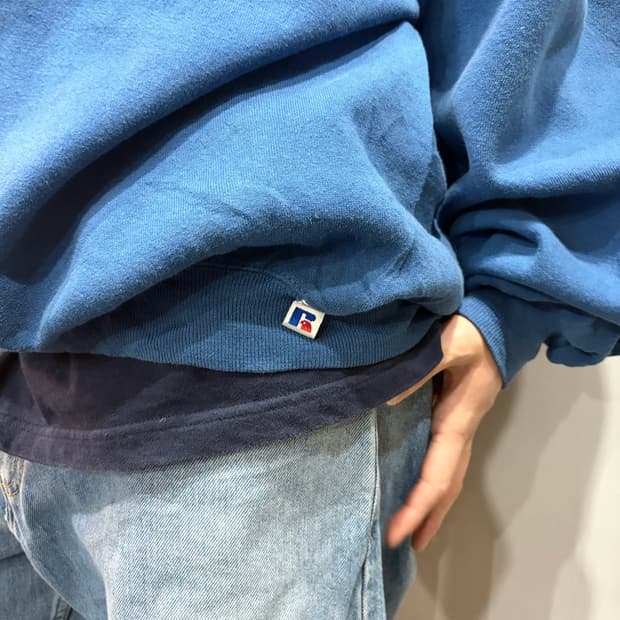 90s RUSSELL blue sweat-shirt