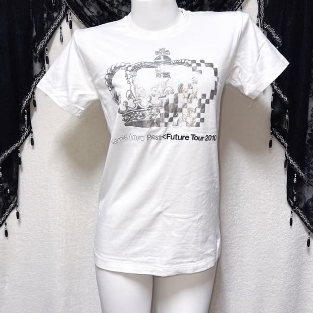 아무로나미에 티아라 프린팅 반팔티셔츠 갸루 펑크 헤이세이 시부야 핀터
