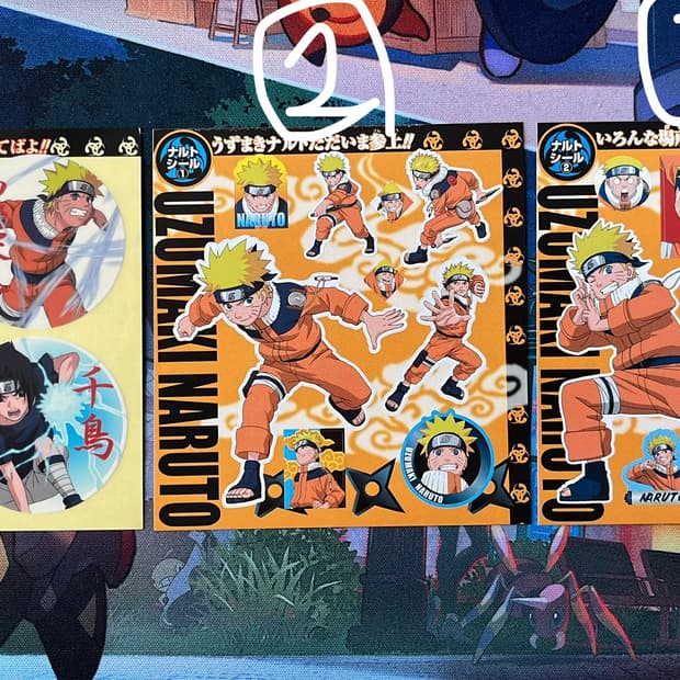 장당1000) 빈티지 나루토 스티커 낱장