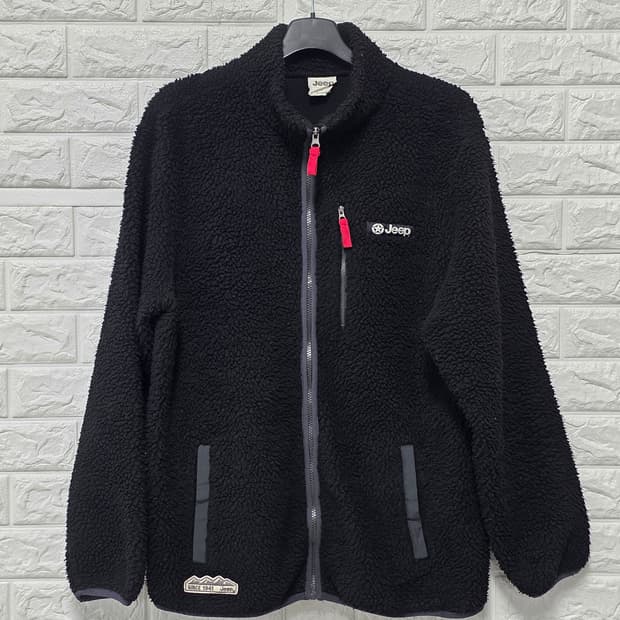 택포_ 20s Jeep 지프 블랙 플리스 집업 XXL