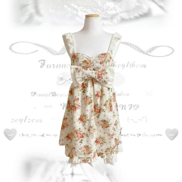 리즈리사 리본 플로럴 모리걸 원피스