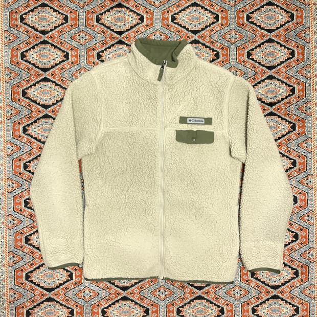 컬럼비아 베이지 플리스 집업 남성S