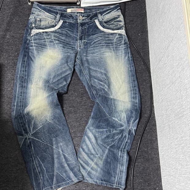 에비수 빈티지 워싱 데님 팬츠 36