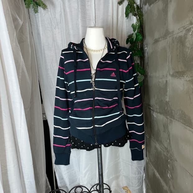 갸루 아디다스 단가라 후드집업