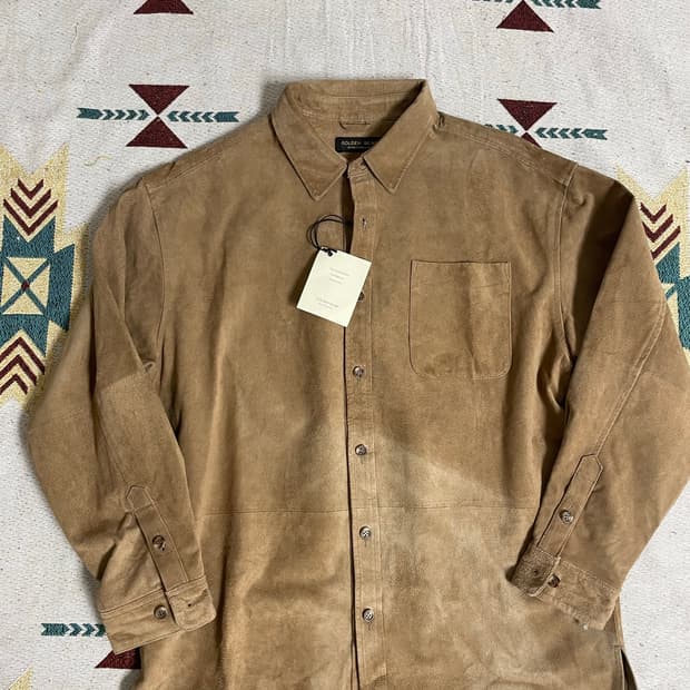 골든베어(golden bear)스웨이드 셔츠 자켓