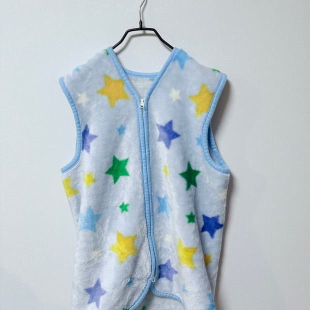 별 패턴 후리스 조끼 담요 모리걸 y2k 히메갸루 일본 빈티지 