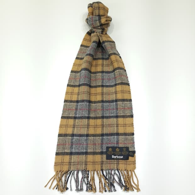 MX491 바버 90s 스코틀랜드판 램스울 클래식타탄 머플러 목도리