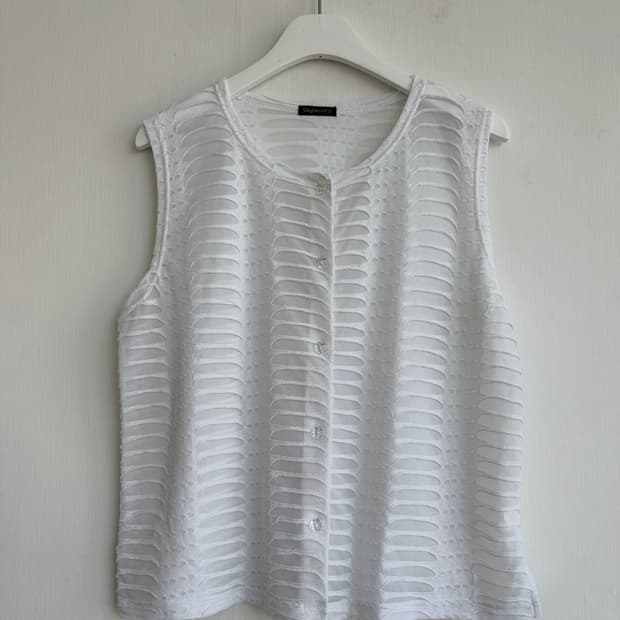 SALE) Sagacity 텍스처 시스루 베스트