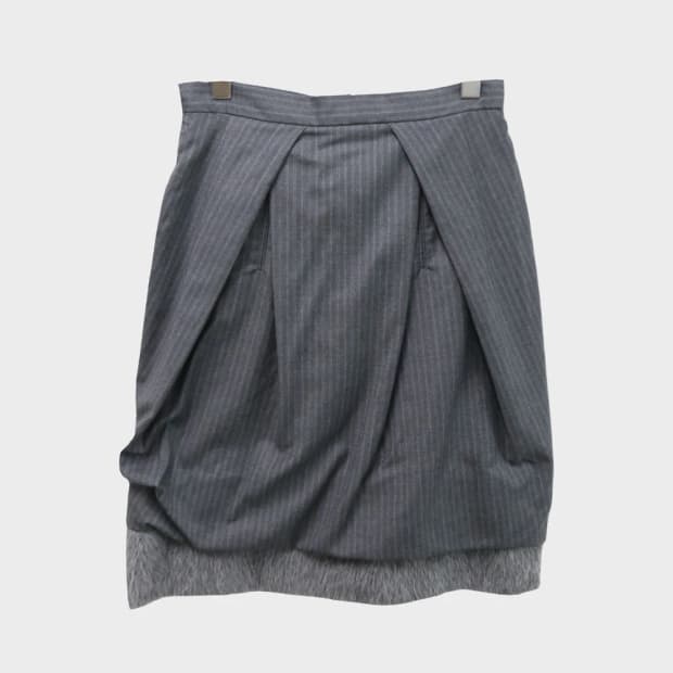 CIVIDINI 캐시미어 울 혼방 유니크 스커트 60887