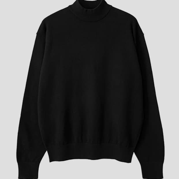 ASP 올웨이스 하프 폴라 니트 블랙 XL