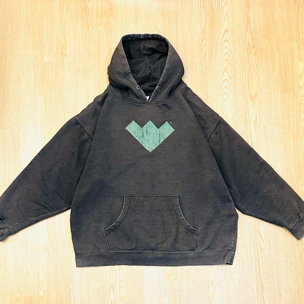 빈티지 썬페이디드 후디 블랙