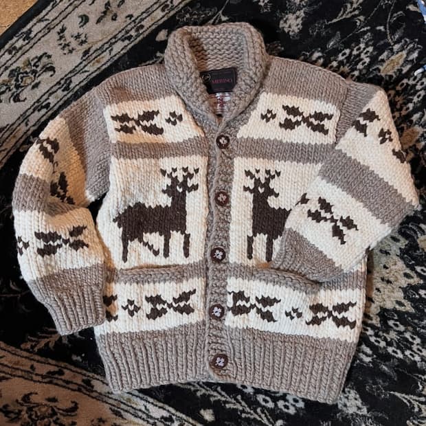 Cowichan knit sweater 캐나다 코위찬 스웨터 가디건