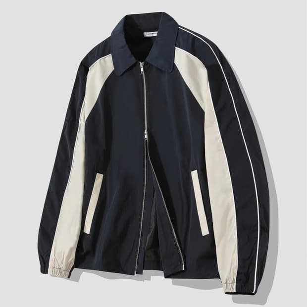 슬로우레코드하우스 바람막이 네이비 S