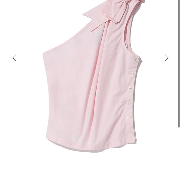 삽니다 애슐리윌리엄스 핑크 보우 탑