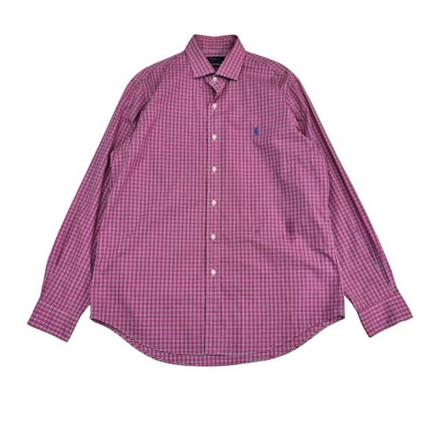 폴로 랄프로렌 분홍 체크 셔츠