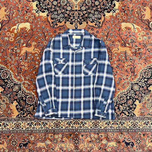 피어스 블랙아웃 Stockton 셔츠 블루 라지