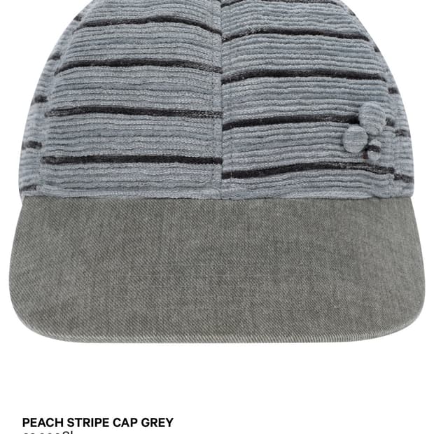 코이세이오 피치 스트라이프 캡 그레이