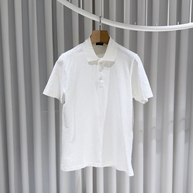 (A+/S) / 펜디 FF로고 피케 폴로 셔츠 화이트