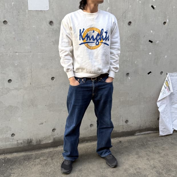 90s 러셀 St Knights 스웻셔츠 