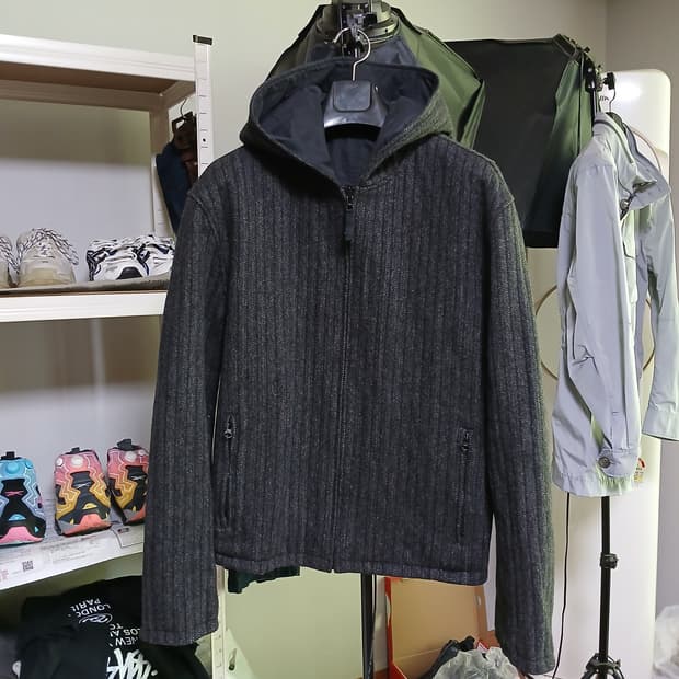 아르마니 익스체인지 양면 니트 점퍼 바람막이 자켓