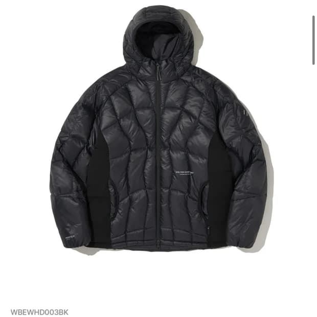 웰터 익스페리먼트 에어퀼트 미드웨이트 퍼텍스 다운 자켓 블랙 2사이즈 m