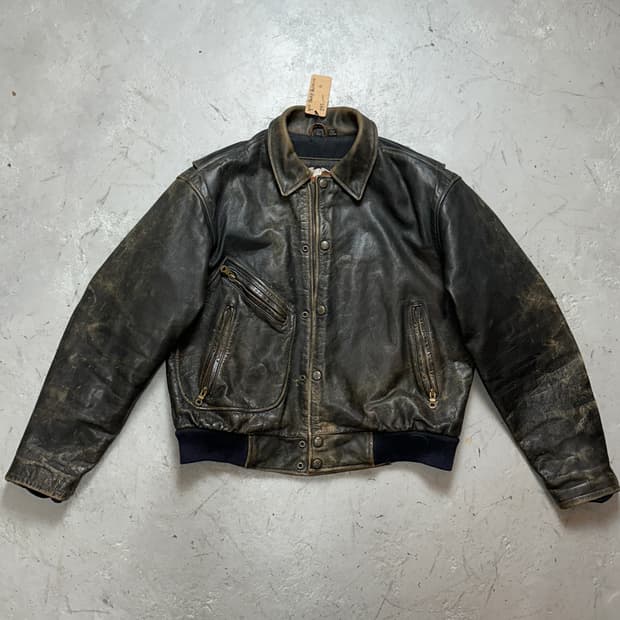 00's 할리데이비슨 디스 레더 자켓 풀그레인 레더 자켓