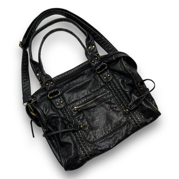 Punk Hilleng Fringe Leather Shoulder Bag