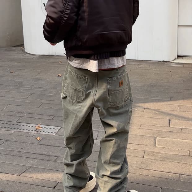 칼하트 b111 덕 라이닝 팬츠 모스그린