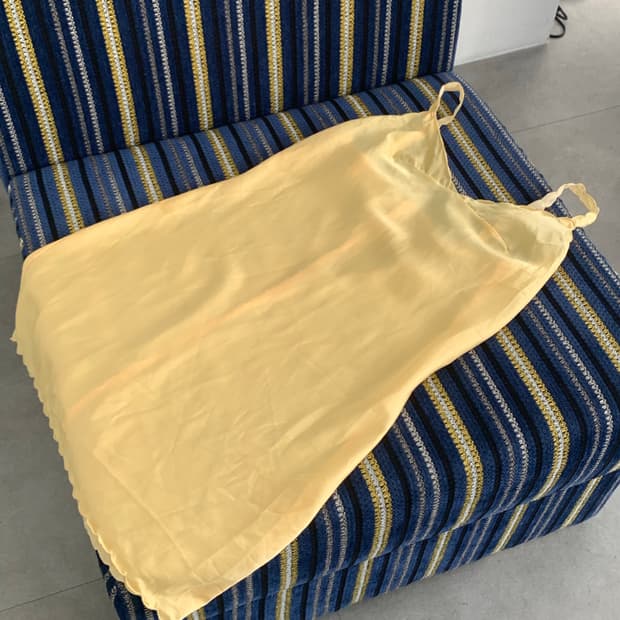 yellow slip dress