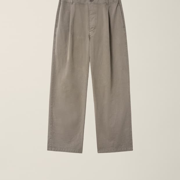 새상품 ÉÉ 더블 웨이스트 코튼 팬츠