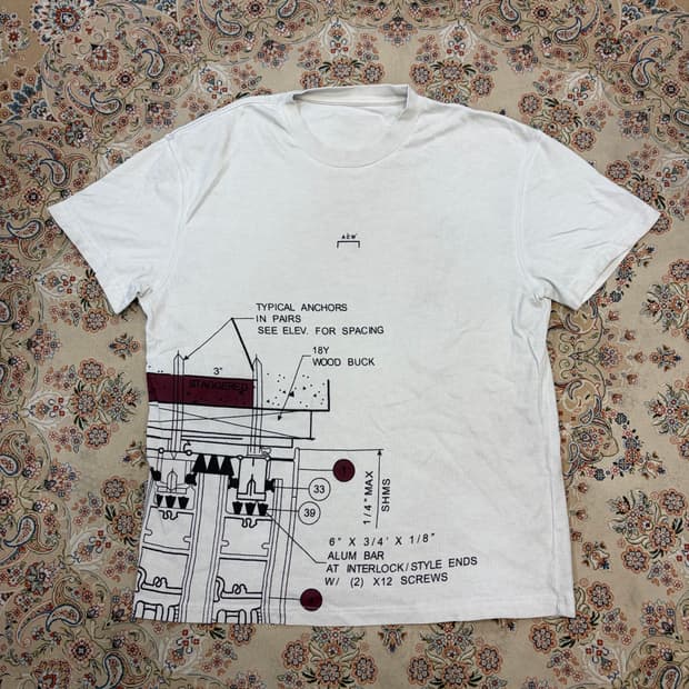 ACW 어콜드월 20ss 블루프린트 반팔 티셔츠